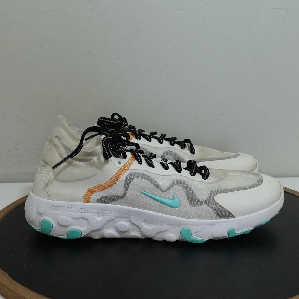 Nike React WR ISPA Women 9 Running Shoes White‎ Gray Teal Lightweight Casual